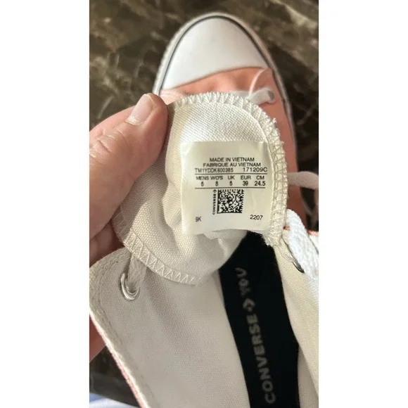 Converse Chuck Taylor All Star Platform High Top Sneakers Peach Canvas Womens  8 - Picture 6 of 6
